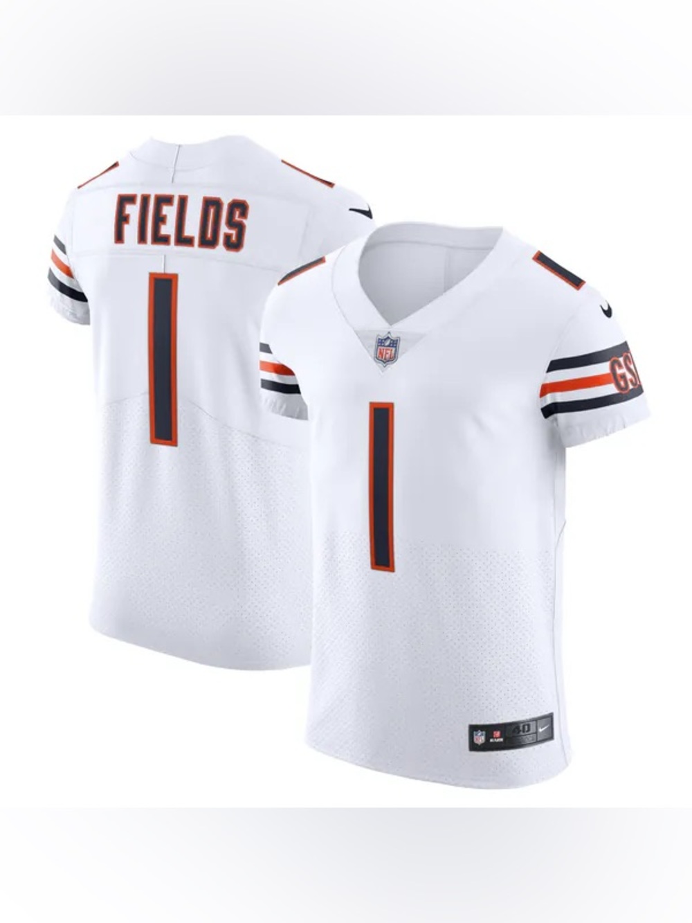 Nike Men’s White Justin Fields #1 Chicago Bears Jersey